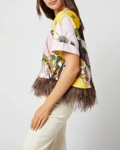 La Scala Tee In Big Flower Rose Jersey -ULLA JOHNSON || Joseph || A.P.C. Sales Store S72141 679