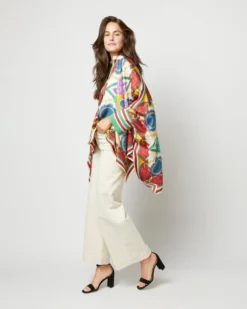 Foulard Shirt In Taormina Placée Ivory Twill Silk -ULLA JOHNSON || Joseph || A.P.C. Sales Store S72142 2141