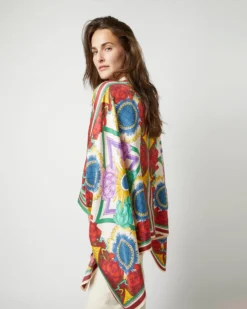 Foulard Shirt In Taormina Placée Ivory Twill Silk -ULLA JOHNSON || Joseph || A.P.C. Sales Store S72142 2209