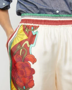 Palazzo Pant In Taormina Placée Ivory Twill Silk -ULLA JOHNSON || Joseph || A.P.C. Sales Store S72143 1873