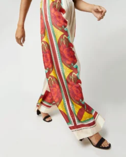 Palazzo Pant In Taormina Placée Ivory Twill Silk -ULLA JOHNSON || Joseph || A.P.C. Sales Store S72143 1887