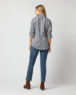 Tomboy Popover Shirt In Navy Edenham Shadow Liberty Fabric -ULLA JOHNSON || Joseph || A.P.C. Sales Store S72253 1461