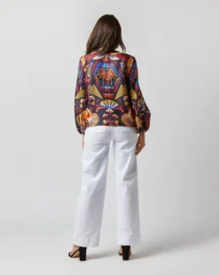 Charming Top In Nephthys Navy Silk Twill -ULLA JOHNSON || Joseph || A.P.C. Sales Store S72344 2866