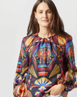 Charming Top In Nephthys Navy Silk Twill -ULLA JOHNSON || Joseph || A.P.C. Sales Store S72344 2915