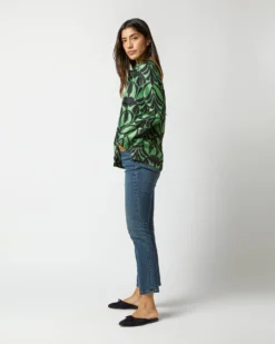 Boy Shirt In Green Papyrus Silk Twill -ULLA JOHNSON || Joseph || A.P.C. Sales Store S72346 937