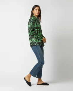 Boy Shirt In Green Papyrus Silk Twill -ULLA JOHNSON || Joseph || A.P.C. Sales Store S72346 958