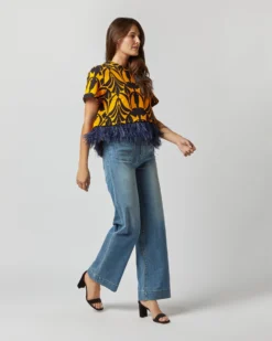 La Scala Tee In Papyrus Gold Jersey -ULLA JOHNSON || Joseph || A.P.C. Sales Store S72349 3689