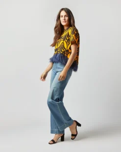 La Scala Tee In Papyrus Gold Jersey -ULLA JOHNSON || Joseph || A.P.C. Sales Store S72349 3706