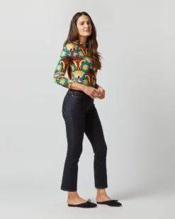 Turtleneck In Dendera Light Blue Stretch Velvet -ULLA JOHNSON || Joseph || A.P.C. Sales Store S72351 3299