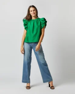 ULLA JOHNSON Iren Top In Emerald -ULLA JOHNSON || Joseph || A.P.C. Sales Store S72353 3441