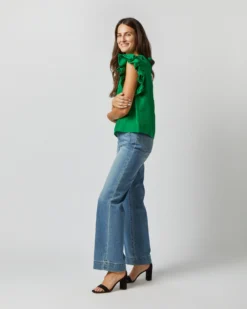 ULLA JOHNSON Iren Top In Emerald -ULLA JOHNSON || Joseph || A.P.C. Sales Store S72353 3476
