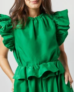 ULLA JOHNSON Iren Top In Emerald -ULLA JOHNSON || Joseph || A.P.C. Sales Store S72354 1338