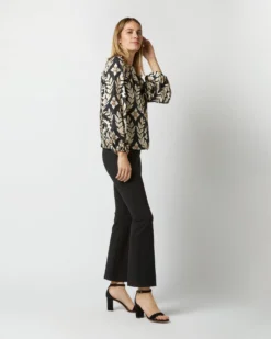 Charming Top In Ghirlanda Black Silk Twill -ULLA JOHNSON || Joseph || A.P.C. Sales Store S72952 1560