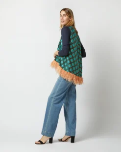 La Scala Top In Winter Sun Emerald Jacquard -ULLA JOHNSON || Joseph || A.P.C. Sales Store S72960 1048
