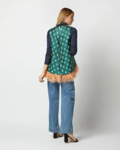 La Scala Top In Winter Sun Emerald Jacquard -ULLA JOHNSON || Joseph || A.P.C. Sales Store S72960 1052