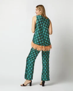 La Scala Top In Winter Sun Emerald Jacquard -ULLA JOHNSON || Joseph || A.P.C. Sales Store S72960 952