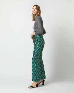 Hendrix Pant In Winter Sun Emerald Jacquard -ULLA JOHNSON || Joseph || A.P.C. Sales Store S72961 809