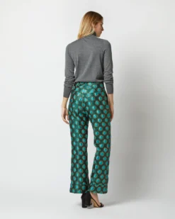 Hendrix Pant In Winter Sun Emerald Jacquard -ULLA JOHNSON || Joseph || A.P.C. Sales Store S72961 828
