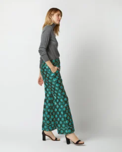 Hendrix Pant In Winter Sun Emerald Jacquard -ULLA JOHNSON || Joseph || A.P.C. Sales Store S72961 840