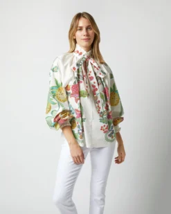 Cerere Blouse In Grenadilla Off White Cotton Popeline -ULLA JOHNSON || Joseph || A.P.C. Sales Store S72962 1754