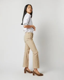 Kendall Flare 5-Pocket Pant In Stone Stretch Cord -ULLA JOHNSON || Joseph || A.P.C. Sales Store s71625 5490