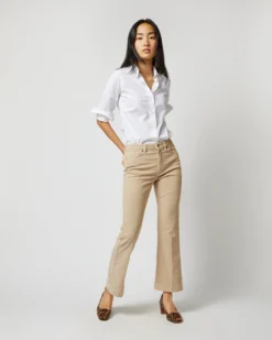 Kendall Flare 5-Pocket Pant In Stone Stretch Cord -ULLA JOHNSON || Joseph || A.P.C. Sales Store s71625 5508